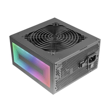 Mars Gaming MPB750S, Fuente Alimentación ATX ARGB 750W, 6 Años de Seguridad, 80Plus Bronze 230V EU, 90% Eficiencia, Ventilador 120mm AI-RPM, Iluminación ARGB MB Control, Tecnologías DC-DC y SMD, Negro