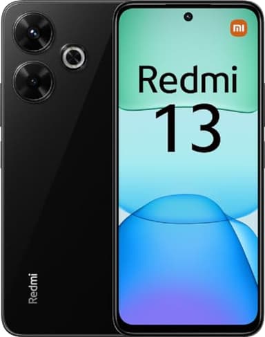 Xiaomi Redmi 13 6GB RAM 128GB ROM, procesador MediaTek Helio G91-Ultra, Camara 108MP Super-Clear, Pantalla Immersive 6.79" FHD+, 33W Fast Charging, bateria 5030mAh (typ) - Midnight Black