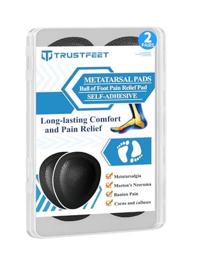 Trustfeet Almohadillas metatarsianas para mujer, 2 pares de cojines de bola de pie, alivio del dolor durante todo el día para metatarsalgia, neuroma de Morton, almohadillas de pie de 1/3 pulgadas de