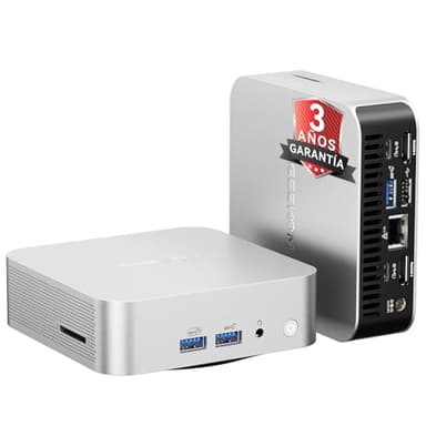 GEEKOM A5 Pro Mini PC (2026) con AMD Ryzen 5 7430U, 16 GB RAM (DDR Ampliable, No LPDDR Bloqueada), 1 TB SSD NVMe, Gráficos Radeon Vega 8 |Windows 11 Pro |4 Pantallas 8K |Doble HDMI |6×USB | Lector SD