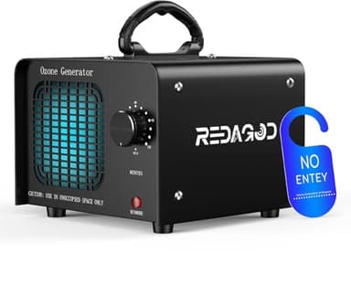 Purificador de Aire 30000 mg/h, Redagod Profesional Air Purifier, Generador de Ozono con Temporizador, Atrapa Humo Filtro HEPA, Ionizador de Aire, Máquina Ozono Portátil para el Hogar, Garaje, Oficina