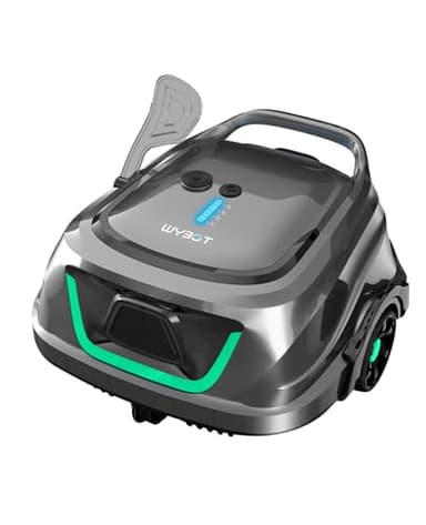 WYBOT A1 Robot Limpiafondos Piscina Turboalimentado, Limpieza Profunda 100㎡, Doble Filtración, Diseño Exclusivo Hogares (120 Min Duración), Vert Gris Clair