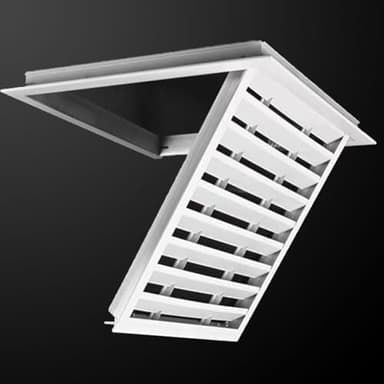 Minglez Trampilla Pladur Puerta de Acceso a Techo Ventilado con Paneles de Lamas, Tapa de Orificio de Pared Cuadrada de 255x255 300x300 350x350 400x400 600x600mm para Ático(295x295mm/11.6x11.6in)