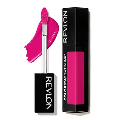 REVLON ColorStay Satin Ink, Pintalabios Líquido Permanente con Acabado Satinado, Fórmula Hidratante con Aceite de Grosella Negra, De Larga Duración, 5ml, Tono 012 Seal The Deal