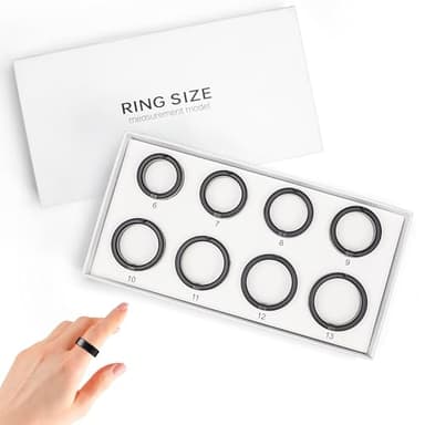 Smart Ring Sizing Kit, mide tu talla antes de comprar, elige entre 8 tamaños de 6 a 13, anillos inteligentes para hombre y mujer