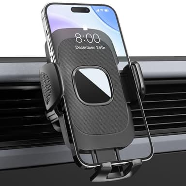 Estralia Soporte Movil Coche, Soporte Auto Móvil con Ventilación Aire, Porta Movil Coche Rotación 360 ​​​​°, Gancho Ultra Estable Mejorado, para iPhone, Samsung, Teléfonos Móviles de 4.0'' a 7.0''