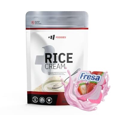 MASmusculo - Crema de Arroz - en Polvo - Bote de 2 kg - Fuente de Carbohidratos - Saciante del Apetito - Ideal para Mezclar con Proteína - Sabor Fresa