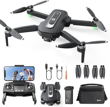 Holy Stone Drone GPS Con Cámara 4K Para Principiantes, HS460 Dron Plegable Con 26 Min De Autonomía, Motor Sin Escobillas, Follow Me, Regreso Automático, Transmisión FPV 5G, Menos De 249 g
