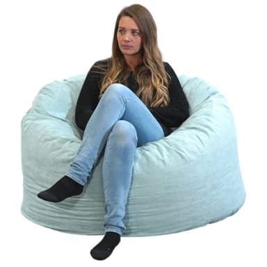 bananair - Puff Salón de Terciopelo Acanalado - Suave y Confortable - Puff Pera con Relleno de Espuma Incluido, Óptimo Apoyo para la Espalda - Bean Bag, Sofa Puff Gigante (100 cm, Verde)