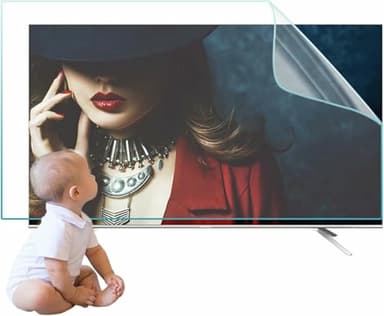 XDRGOOIUY Protector de Pantalla antirreflejos para TV, película Mate de 55 Pulgadas para Bloquear la luz Azul, Reducir los Reflejos y prevenir arañazos.