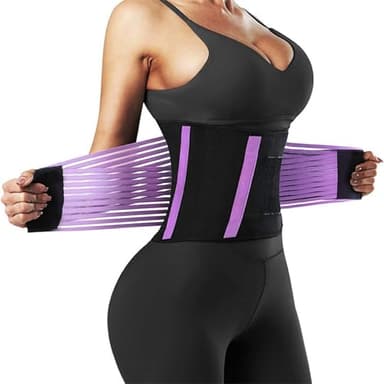CZMYCBG Cinturón de Entrenamiento de Cintura para Mujer y Hombre, Ajustable Quema Grasa Ajustado para Sudar y Moldear El Cuerpo(Purple,4XL)
