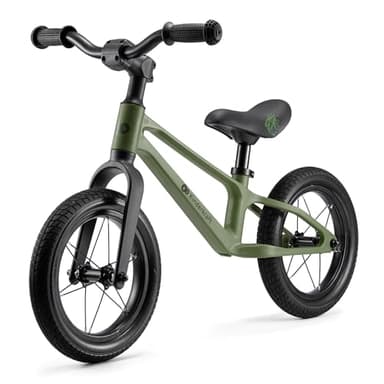 Kinderkraft ETER Bicicleta sin Pedales, Bicicleta Infantil, Bici Bebe, Regulable, Sillín Blando, A Partir de 2 años, hasta 35 kg, Verde