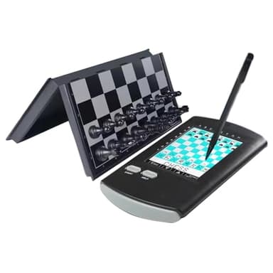 Juego de ajedrez electrónico, ajedrez Inteligente con Pantalla táctil, 5 Niveles Divertidos, con Tablero Plegable y Piezas magnéticas, para Principiantes Profesionales