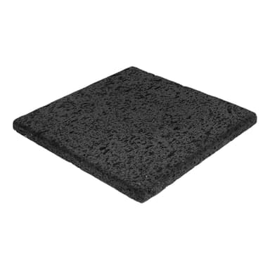DECOMELODY Juego de Parrilla de Piedra Volcánica Natural para Barbacoa Coreana, Plancha de Cocina Gris 20x20x1,5 Cm, Piedra para Asar Bistec y Pizza, Resistente al Calor para Uso en Mesa