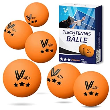 Villkin Pelotas de ping pong de mesa, 24 unidades, duraderas, 40 mm, color naranja, 24 unidades