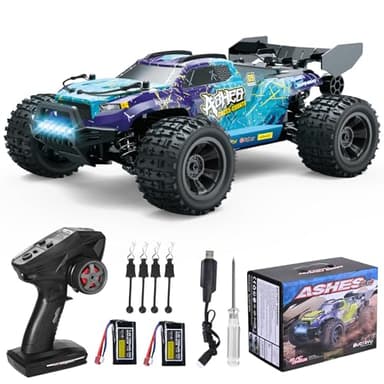 Yigowyigo Coche teledirigido para adultos 1:18, RC Auto 2,4 GHz 4WD 40 km/h, coche RC Offroad sin escobillas con 2 baterías de 1500 mAh y motor RC380: cochecito RC impermeable para exteriores a partir