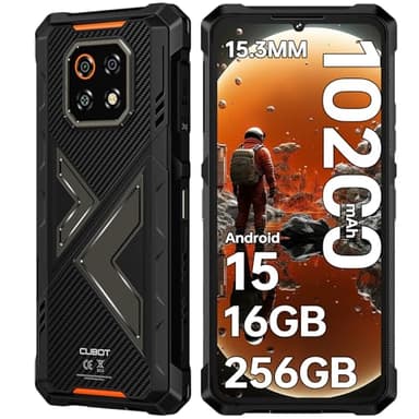 CUBOT Kingkong ES 3 Android 15 Movil Irrompible 2025, 10200mAh/33W Móvil Rugerizado, 16GB+256GB Telefono Movil Resistente, 6.74" HD+ 90Hz, Cámara 48MP, Dual SIM 4G/15.3MM/IP68/IP69K/Face ID/GPS/NFC