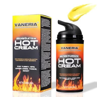 VANERIA Crema Reductora Abdomen, Crema Reafirmante Anticelulítica, Reafirmación De La Piel Y Relajación Muscular, Para Abdomen, Caderas, Piernas, Brazos Y Cintura, Hombre y Mujer 100 g/3,38 oz