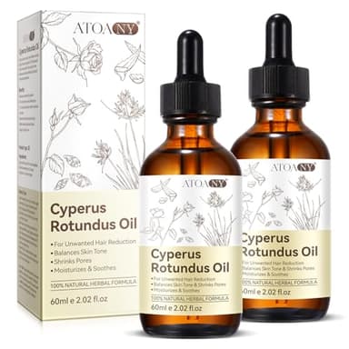 Aceite de Cyperus Rotundus, Aceite Natural de Cyperus Rotundus para la Depilación, Reduce el Crecimiento de Vello No Deseado, Hidratante y Calmante, Depilación Para Todo Tipo de Pieles (2)