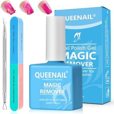 Removedor de Esmalte en Gel, Removedor Semipermanente, Quita Fácil y Rápida de Uñas de Gel, Fácil aplicación, Resultado visible en minutos