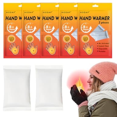Calentadores de Manos,5 Pares Calienta Bolsillos para 8 Horas de Manos Calientes,Almohadillas Térmicas Activadas por Aire - Puro Natural,Handwarmer para Senderismo,Actividades al Aire Libre