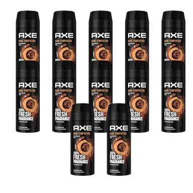 AXE Lot de 12 desodorantes en aerosol para el cuerpo Dark Temptation - Para hombre - 12 x 150 ml - Sin aluminio (12 productos)