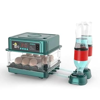 UIOEEJY Incubadora de huevos profesional LED, Incubadora automática con sistema de giro automático y control de temperatura, Incubadora de huevos automática 9/15 huevos (9 piezas)