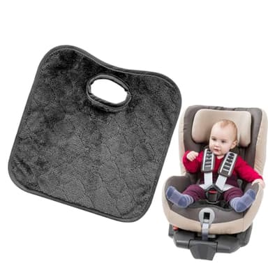 KEWUF Protector Silla Coche, Protector Asiento Coche Silla Bebe, Suave e Impermeable, Asiento para Cochecitos y Sillas de Coche, Protección Universal contra Líquidos & Suciedad (Negro, 30x32cm)