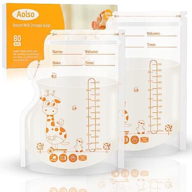 Aolso Bolsas Leche Materna,80 Piezas Recipientes Almacenamiento leche Materna,Bolsas Almacenar Leche Materna,250ML Bolsas Congelar Leche Materna Bolsa de Leche Materna Recolector de Leche Materna
