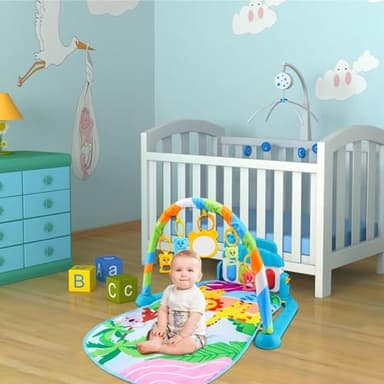 Gimnasio De Juegos Para Bebe, Manta De Juego Para Bebé Con Piano, Gimnasios Mats De Juego Para Niños Pequeños, Alfombrillas De Juegos Musicales Para Bebés Para El Piso