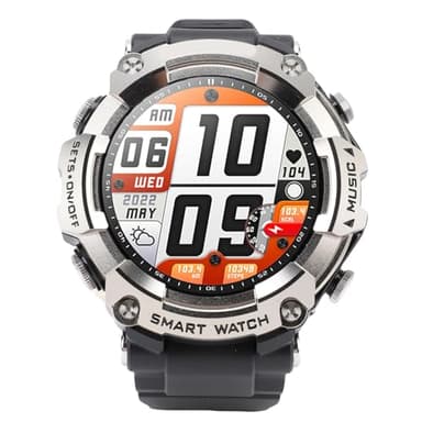 UPALDHOU Reloj Inteligente con Auriculares, Reloj Inteligente de 2 en 1 Fitness con NFC, Pantalla de 1.52 Pulgadas para Almacenamiento de Música, Asistencia de Voz (Silver)