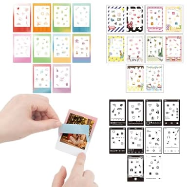 FENQURO Pegatinas para fotos, 30 unidades, bonitas minipelículas compatibles con FujiFilm Instax Mini 12/11/9/8/7S/70/40/50S/90 EVO