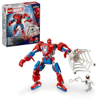 LEGO Marvel Armadura Robótica de Spider-Man vs. el Anti-Venom Juguete de Superhéroes con Figura de Robot y Minifiguras, Juego de rol y Batalla, Regalo para Niños y Niñas de 6 Años o Más 76308
