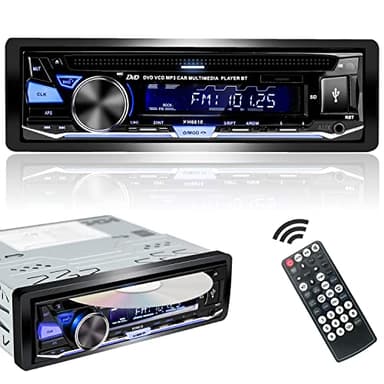 Alondy Radio Coche 1 DIN Autoradio CD/DVD Reproductor Bluetooth USB,FM/Am RDS Auto MP3 SD AUX