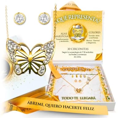 Lidia Pasalodos Regalos Para Adolescentes - Regalo Chica - Regalo Adolescentes Chica - Regalos Originales Para Chicas Jovenes -Collar Mariposa - Colgante Mariposa - Regalos Para Chicas de 18 Años