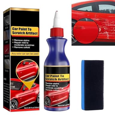 Pipihome Quita Arañazos Coche, 100ml Reparador Arañazos Rayones Coche, Reparar Arañazos Profundos Coche, Crema Scratch Repair Remover para Limpieza, Car Paint Polish Coche