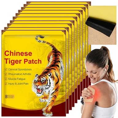 KUWUNG 80 PCS Parches Para El Dolor, Parches Para Aliviar El Dolor En Los Músculos, Parche Chino Infrarrojo Lejano Alivio del Dolor, Parches Calor Lumbarpara Aliviar el Dolor de Rodilla, Espalda
