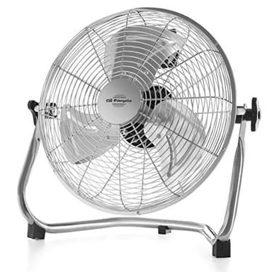 Orbegozo PW 1332, Ventilador industrial Power Fan, 3 velocidades, 45 W, 3 aspas metálicas de 30 cm, inclinación regulable, asa de transporte, rejilla de seguridad, color gris
