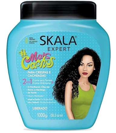 -SKALA EXPERT- Mascarilla/Acondicionador/Crema de Peinado "Mais CACHOS" -1000ml- 100% Vegano - Rizos con volumen.