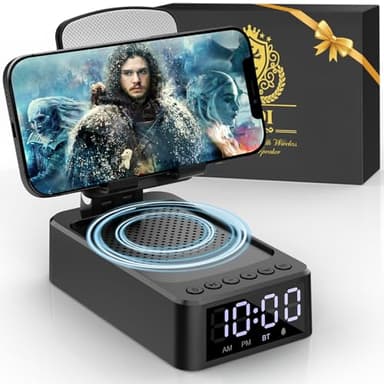 ZOOI Regalos Originales para Hombre, Regalos para Hombre, Regalo Cumpleaños Hombre, Regalos Navidad Originales, Amigo Invisible, Gadgets Tecnologicos, Altavoz Bluetooth con Soporte para Teléfono