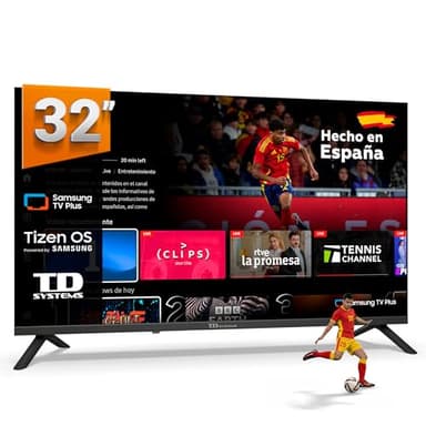 TD Systems - Smart TV 32 Pulgadas con Tizen OS 8.0 Powered by Samsung, sintonizador Triple de televisión (DVB-T2/C/S2). Televisores del 2026 - PRIME32C22TIZEN