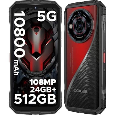 DOOGEE S118 Pro 5G Movil Irrompible MTK7050 24GB+512GB, 6.6''FHD+/120Hz Móvil Rugerizado, 4K/108MP+20MP Visión Nocturna, 10800mAh(33W), NFC/Huella&Face ID/Doble SIM 5G Movil Resistente