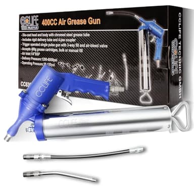CCLIFE Pistola Engrasadora Neumática 6000 psi Bomba de Engrase Entrada de Aire BSP de 1/4 Pulgadas
