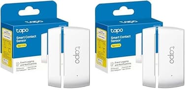 TP-Link Tapo T110 - Sensor de Contacto Inteligente, Domótica, Ahorro de Energía, Batería Larga Duración, Alertas de Intrusos, Requiere Hub (Paquete de 2)