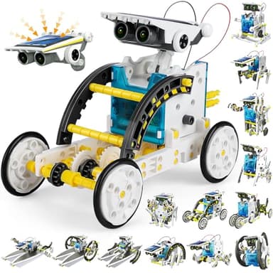 Buoeuik Robot Solar, Stem 13 en 1 Kit Robotica Manualidades Robot Juguetes Niños 6 7 8 9 10 11 12+ Años Ciencia Experimento Construcciones Juegos Educativos Regalo Cumpleaños Navidad para Niño Niña
