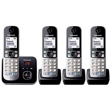 Panasonic KX-TG6824GB - Teléfono (120 entradas, LCD, 103 x 65 Pixeles, Monocromo, 107 x 77 x 86 mm, 46 x 160 x 30 mm) [Importado de Alemania] [versión importada]