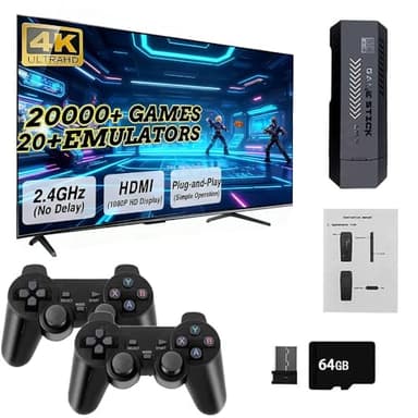 M8 Consola de Juegos Retro con 2 mandos inalámbricos, más de 20 000 Juegos, niños y Adultos