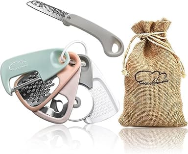 Juego de utensilios de cocina de 6 piezas, ahorro de espacio para cocina pequeña, accesorios de cocina apilables para caravana, camping, glamping, remolque, autocaravana, regalos para propietarios de