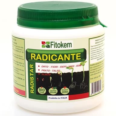 FITOKEM Radistar - Hormonas de Enraizamiento en Polvo (400 gr) Enraizante para Esquejes, para Plantas, Fortalecedor de Raices, Estimula la Producción y el Crecimiento Natural de las Raíces
