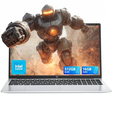 ACEMAGIC Ordenador portatil 17,3 Pulgadas 4 núcleos N-97 (hasta 3.6Ghz) Portatil 16 GB Ram DDR4 512 GB SSD Expansión 2TB,Cámara Oculta 3*USB3.2,BT5.0,HDM,WiFi,Batería 6000Mah,Portátil Plateado